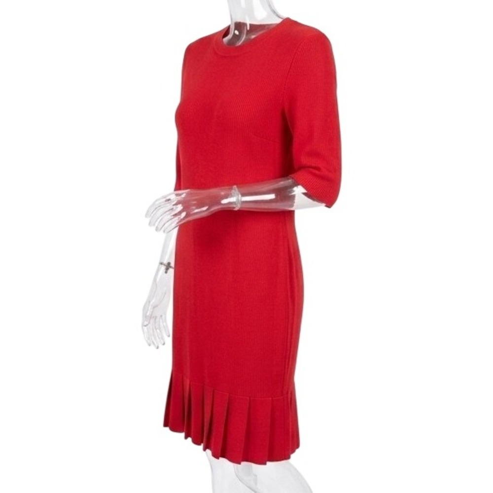 Hampton Dress Co Vintage Red Pleated Drop Waist Shift Dress Petites VTG SKUW700